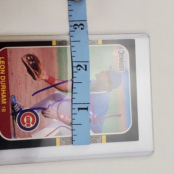 Leon Durham Autographed Signed Baseball Card 1987 Donruss #242 - Picture 8 of 9